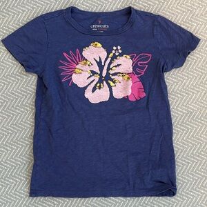 Crewcuts Kids Navy Tee with Flippable Sequins L